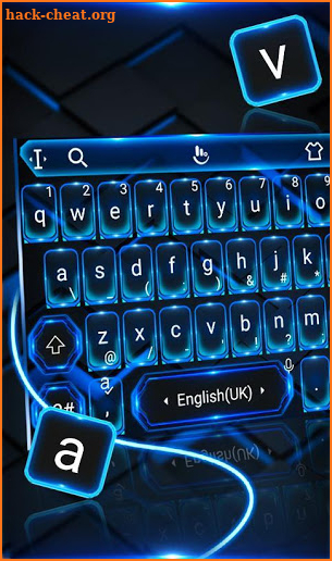 Neon Tech Keyboard Theme screenshot