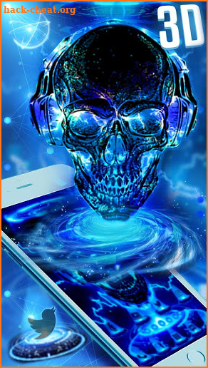 Neon Tech Skull Themes HD Wallpapers 3D icons screenshot