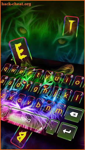 Neon Tiger Keyboard Theme screenshot