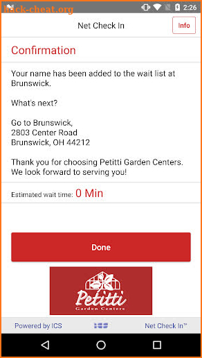 Net Check In - Petitti Garden Centers screenshot