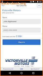 Net Check In - Victorville Motors screenshot