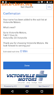 Net Check In - Victorville Motors screenshot