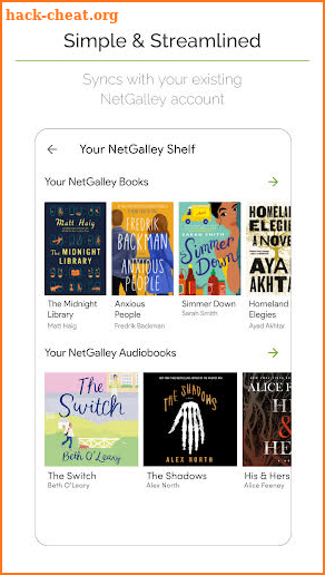 NetGalley Shelf screenshot