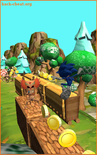 New Blue Hedgehog Rush - Deep Jungle Dash screenshot