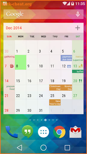 New Calendar screenshot