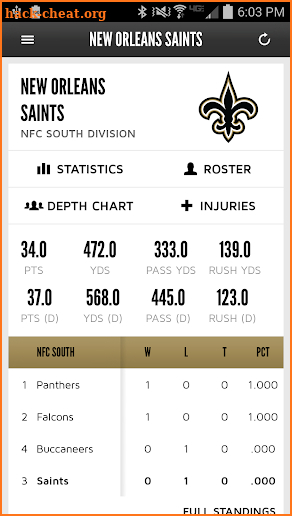 New Orleans Saints Mobile screenshot