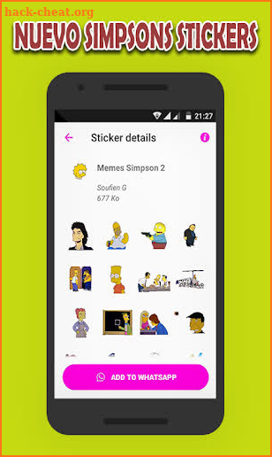 New Simpsons Stickers Memes - WAStickerApps 2019 screenshot