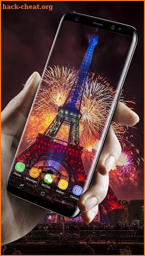 New Year Eiffel Fireworks Live Wallpaper screenshot