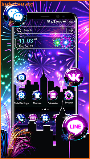 New Year Fireworks Theme screenshot