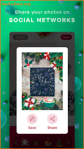 New Year Photo Frame & Christmas Stickers screenshot