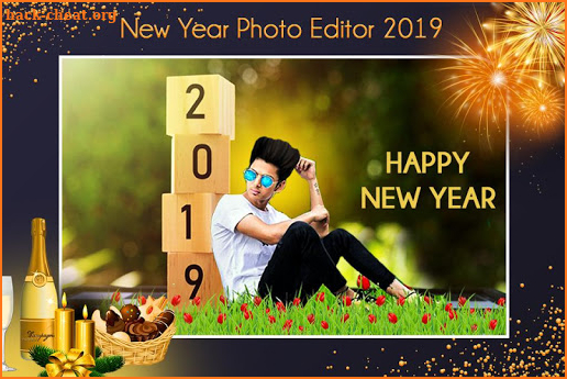 New Year Photo Maker 2019 : Frame, Greeting Card screenshot