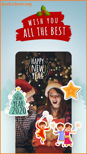 New Year Stickers – Greetings & Holiday Photo Card screenshot