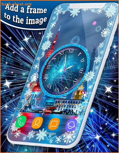 New Years Clock 🎆 2021 Fireworks Live Wallpaper screenshot