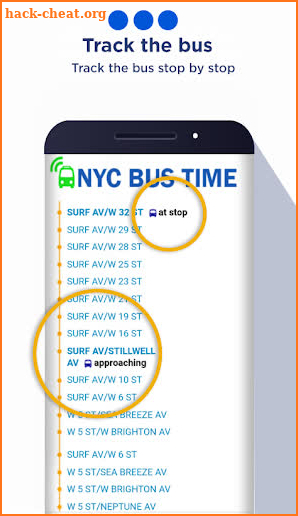 New York Bus Time App screenshot