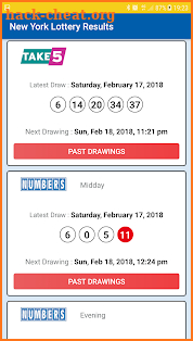 New York Lottery Results screenshot