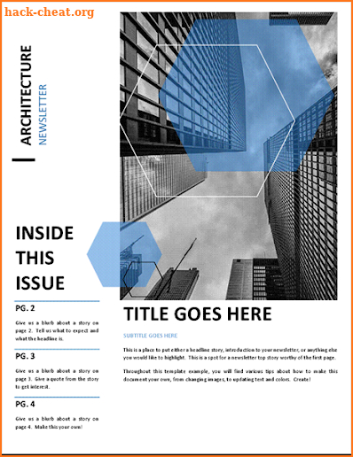 Newsletter Office Templates screenshot