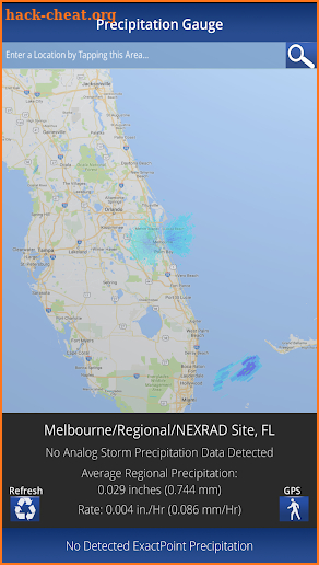 NEXRAD Precipitation Gauge screenshot