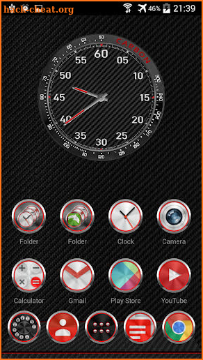 Next Launcher 3D Theme Carbon screenshot