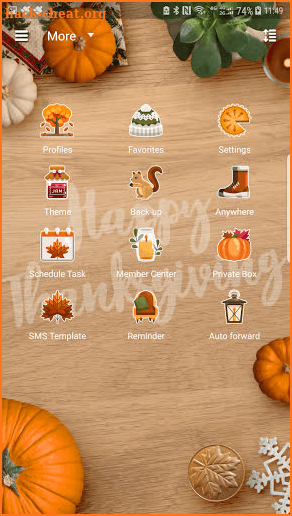 Next SMS Skin for ThanksGiving 2020 screenshot