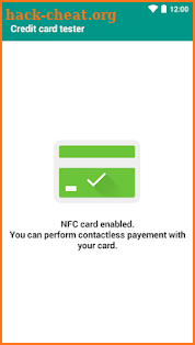 NFC credit card tester screenshot