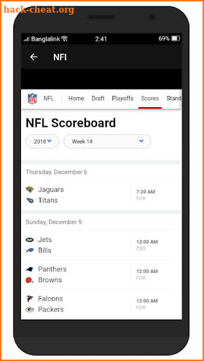 NFL Match Live - Stats, Live Scores, News screenshot