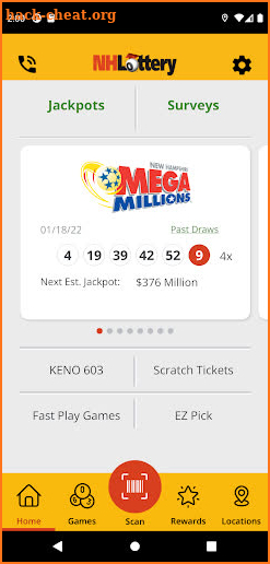 NH Lottery screenshot