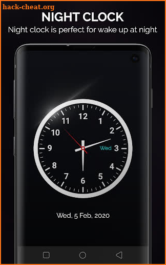 Night clock wallpaper — Analog clock Wallpaper screenshot