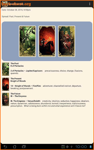 Night Sun Tarot screenshot