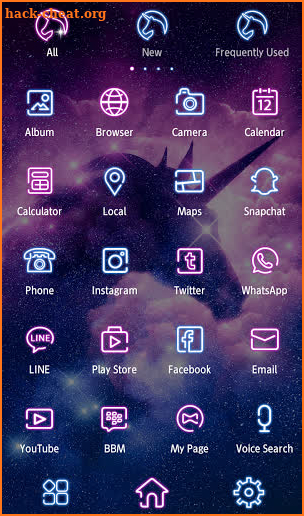 Night Wallpaper Unicorn Sparkle Theme screenshot