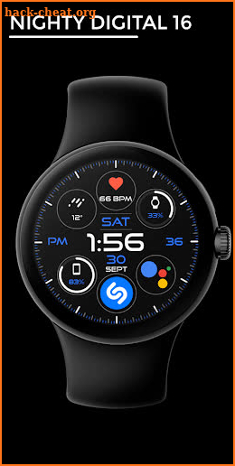 Nighty Digital 16 - watch face screenshot