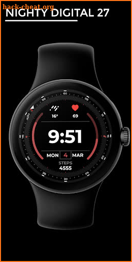 Nighty Digital 27 - watch face screenshot