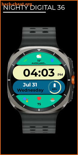 Nighty Digital 36 - watch face screenshot