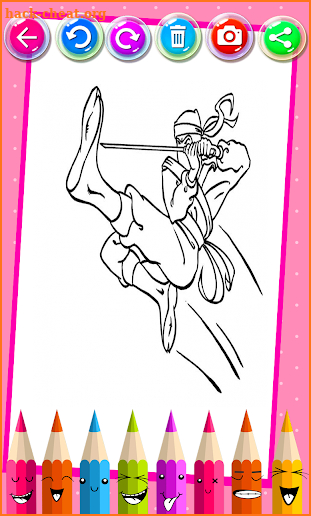 Ninja Coloring Drawing Book New Coloring Pages screenshot