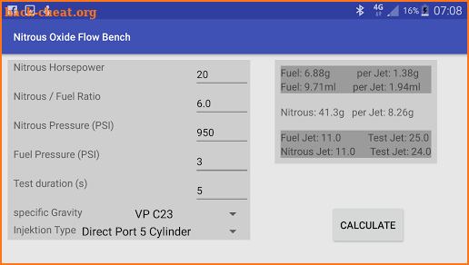 Nitrous Oxide Flow Bench screenshot