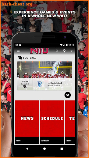 NIU Huskie Athletics screenshot