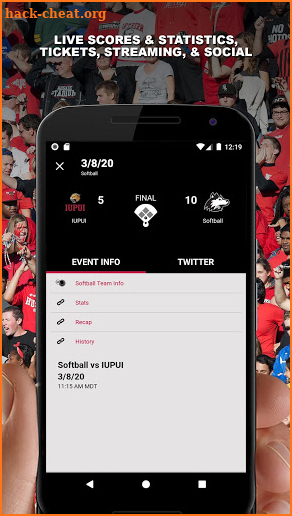 NIU Huskie Athletics screenshot