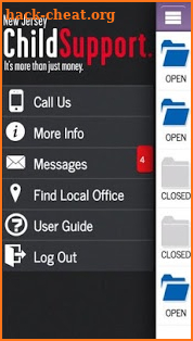 NJ Child Support Case Info screenshot