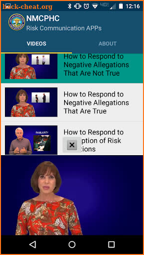 NMCPHC Risk Communication APPs screenshot