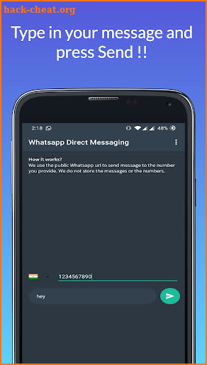 No Contact Stranger Chat - Whatsap screenshot