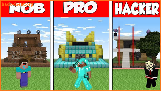 Noob vs Pro vs Hacker for Minecraft PE screenshot