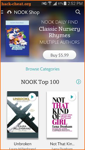 NOOK Audiobooks screenshot