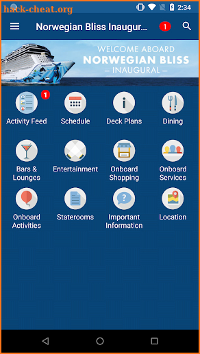 Norwegian Bliss Inaugural screenshot