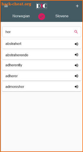 Norwegian - Slovene Dictionary (Dic1) screenshot