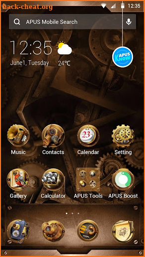 Nostalgic Steampunk Fashion-APUS Launcher theme screenshot