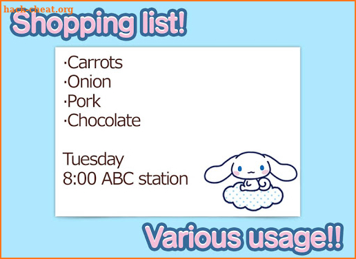 Notepad Cinnamoroll screenshot