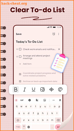 Notes, Notepad & Memo Calendar screenshot