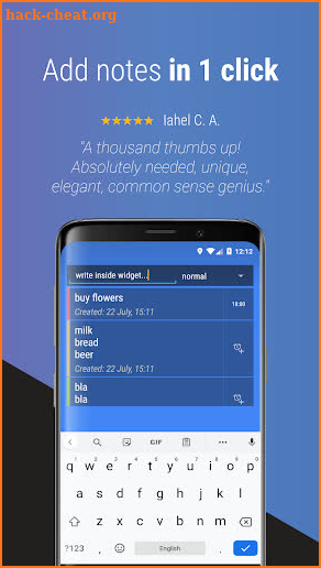 Notes Widget Reminder KEY screenshot