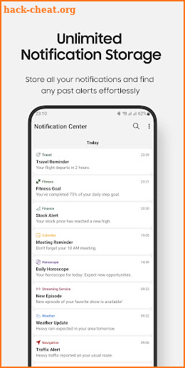 Notification Center screenshot