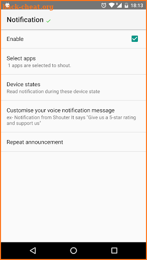 Notification Reader: Shouter screenshot