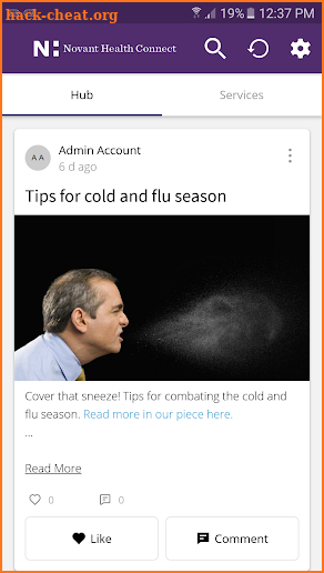 Novant Health Connect screenshot